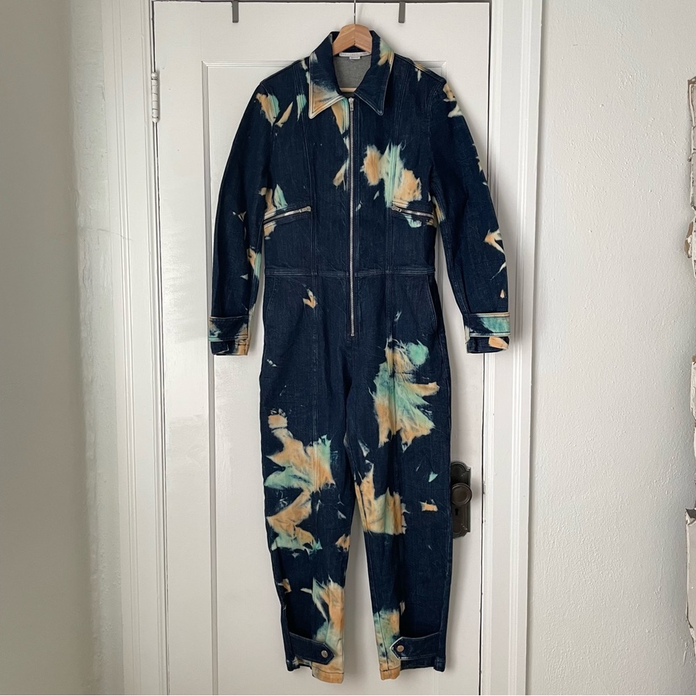 Stella McCartney tie-dye denim coveralls